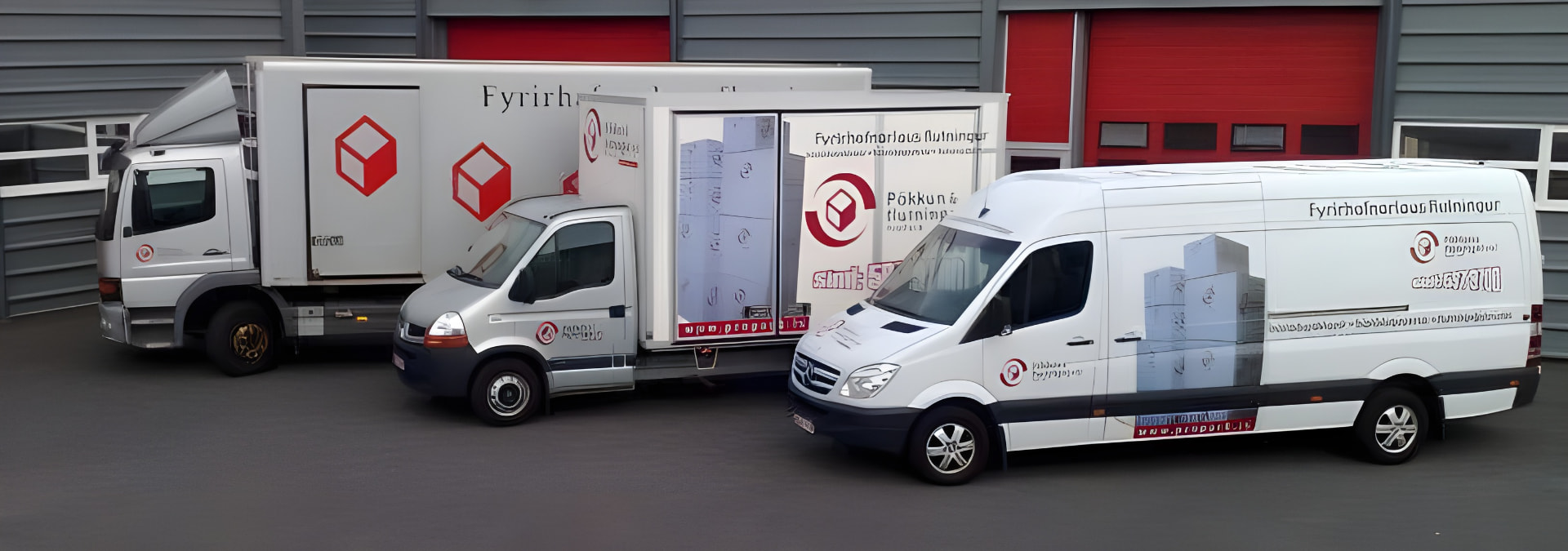 The Propack truck fleet parked outside the company premises
